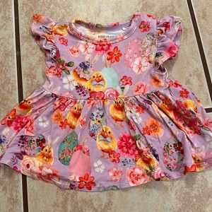 Posh Peanut Azalea print Shirt Size 3-6 months